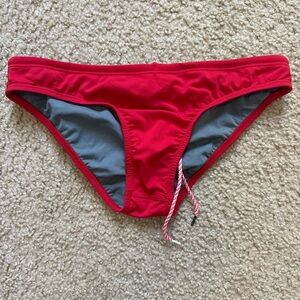 Jolyn Clothing Red and Gray Bikini Bottoms